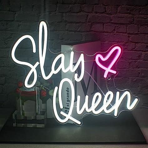 Wx Yh Slay Queen Led Neon Light Signs Usb Power For Bedroom Home Men S