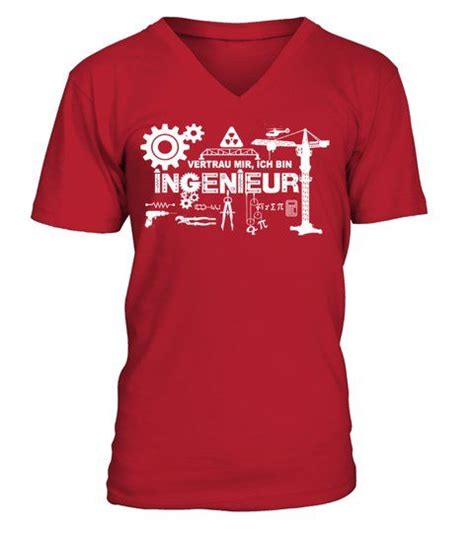 VERTRAU MIR ICH BIN INGENIEUR V Ausschnitt T Shirt Unisex Shirts