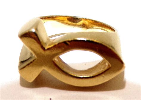 James Avery Signed Retired K Yellow Gold Ichthus Fi Gem