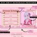 Heart Vtuber Schedule Template Pink Stream Schedule Template Twitch