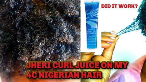 I Tried Jheri Curl Juice On My Natural Hair Again 4c Tight Nigerian Curls Did It Work Youtube