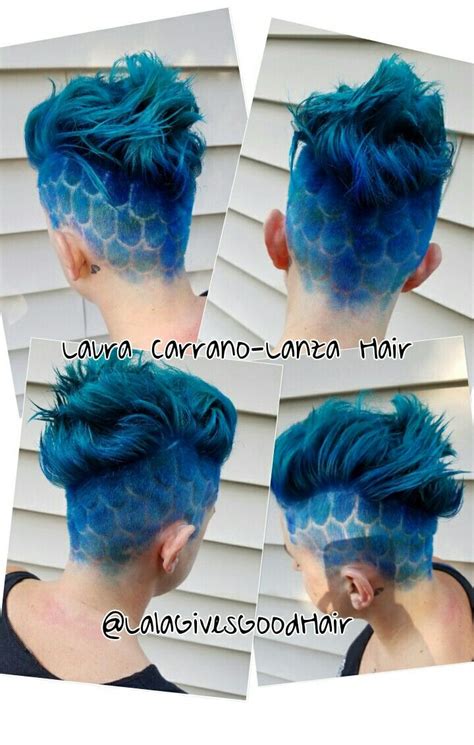 Mermaid Scales Undercut And Color Hair Designs Gorgeous Hair Color