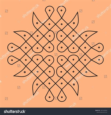 Traditional Indian Folk Art Known Rangoli Stock Vector Royalty Free 1461426926 Shutterstock