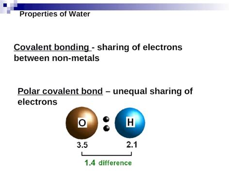 PPT Properties Of Water Covalent Bonding Sharing Of Electrons