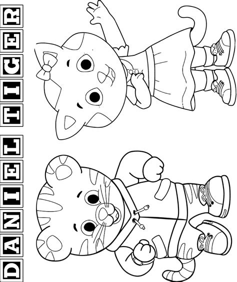 Dibujos De Daniel Tigre Para Colorear E Imprimir Coloringonly