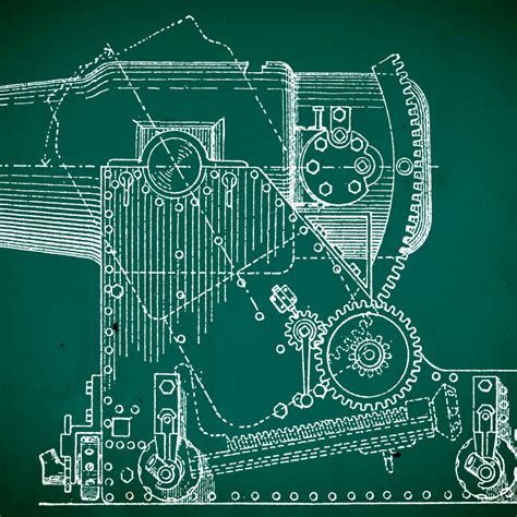 War Cannon Blueprint Wall Art | Drawing