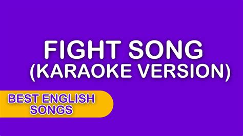 Karaoke Fight Song Ft Rachel Platten Youtube