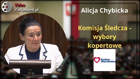 Alicja Chybicka Komisja śledcza ws wyborów kopertowych YouTube