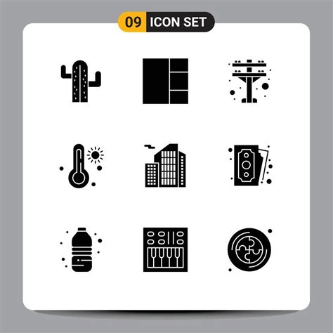 Universal Icon Symbols Group Of Modern Solid Glyphs Of Money Office