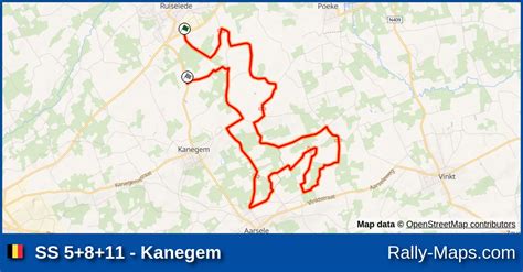 SS 5 8 11 Kanegem Stage Map 12 Uren Van Tielt 1980 BRC Rally