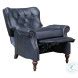 Kendall Shoreham Blue Leather Recliner From Barcalounger Coleman