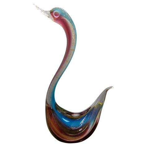 Scultura Di Cigno In Vetro Di Formia Murano Sommeroso Vetri Figura Di Cigno In Vendita Su 1stdibs