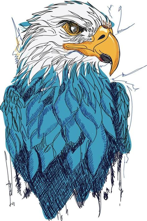 Vector Illustration Of An Eagle Head 35386460 Vector Art At Vecteezy