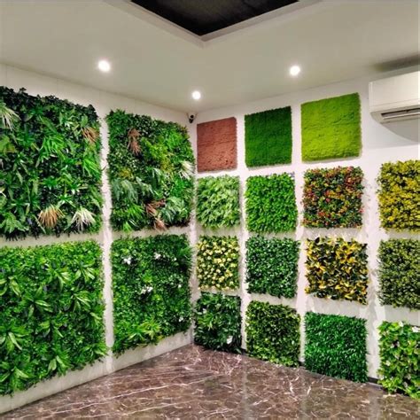 Green Plastic Uv Protector Artificial Vertical Garden At ₹ 100sq Ft In