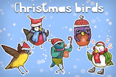 Funny Christmas Birds By Mad Max Thehungryjpeg