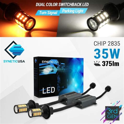 Error Free Canbus Dual Color Switchback Led Turn Signal Light Bulbs No