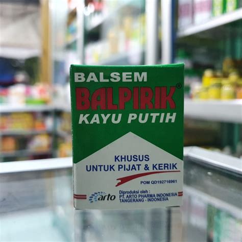 Jual BALSEM BALPIRIK KAYU PUTIH 20 GRAM Shopee Indonesia