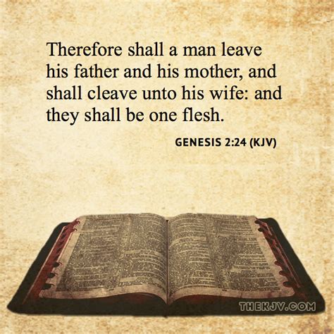 Genesis Therefore Shall A Man Leave His Father And His Mother