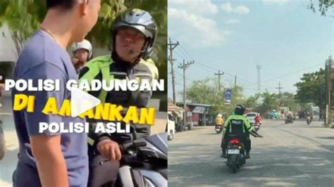 Sempat Terobos Lampu Merah Polisi Gadungan Diamankan Polisi Asli Di