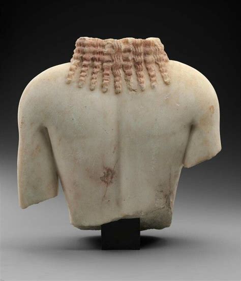 Marble Torso Of A Youth Kouros Back View Greek Archaic Period C