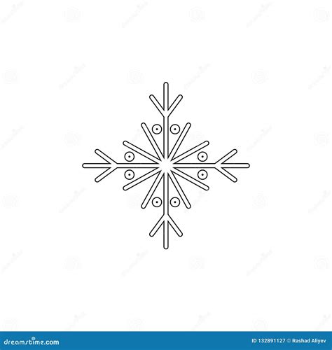 Icono Del Copo De Nieve Tema De La Navidad Y Del Invierno Ejemplo