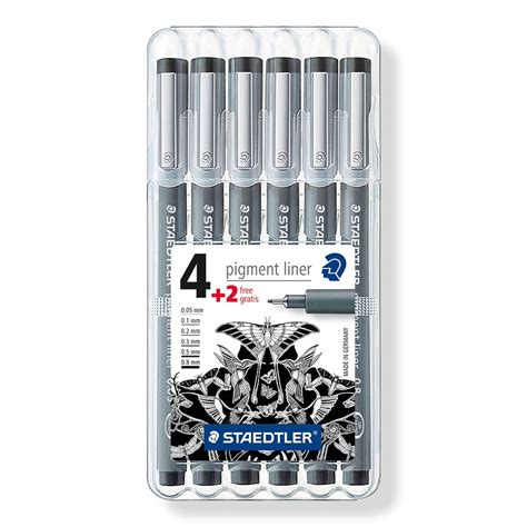 Rotuladores Calibrados Staedtler Pigment Fineliner 308 308sb6p