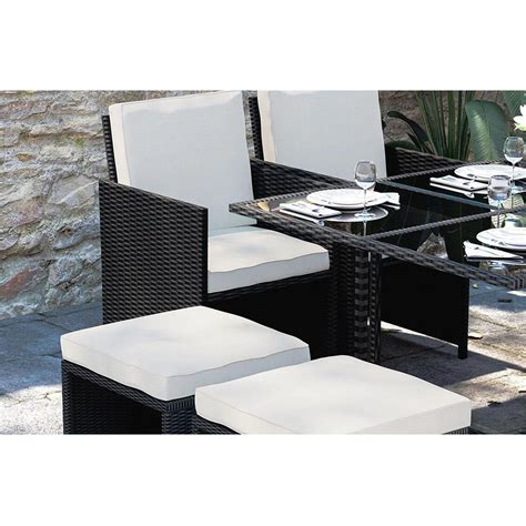 9 Piece Rattan Dining Garden Furniture Set