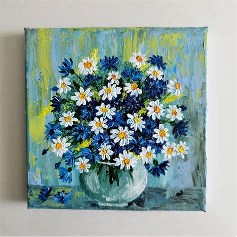 Impressive Acrylic Painting on Canvas of a Wildflower Bouque | Inspire ...