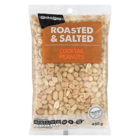 Pnp Roasted Salted Cocktail Peanuts 450g Pnp