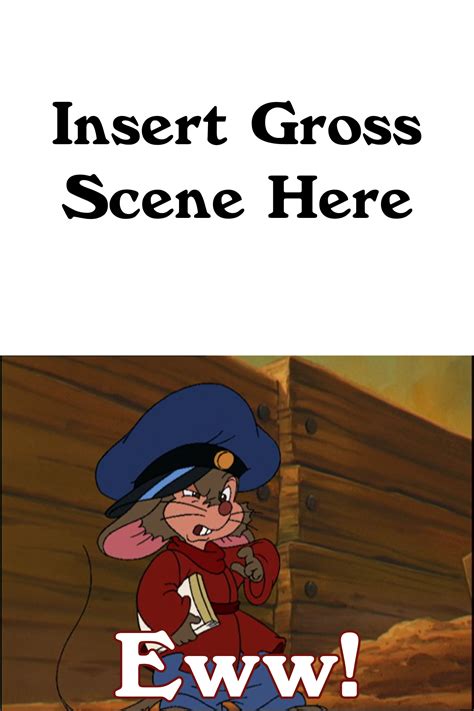 Fievel gets grossed out by blank by IanandArt-Back-Up-3 on DeviantArt