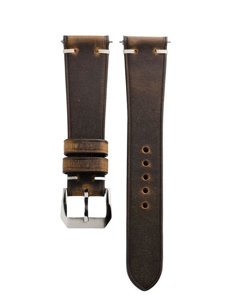 Crazy Horse Chocolate Handmade Watch Band Leather Merchant Leather