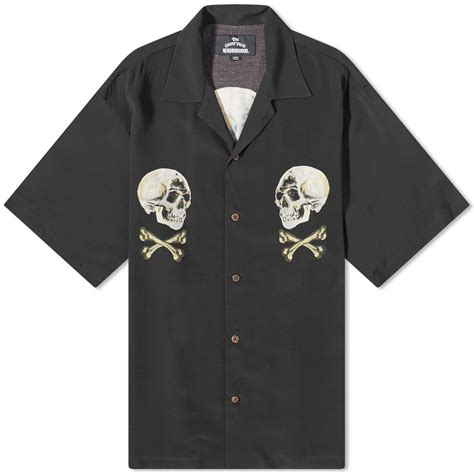 Neighborhood Great Frog Skull Hawaiian Shirt Black End Kr