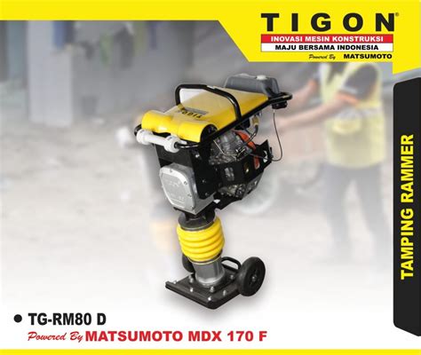 Tg Rm D Tamping Rammer Stamper Kuda Mesin Pemadat Tanah Tigon