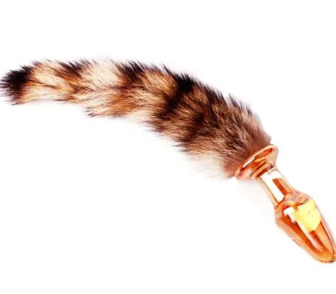 Fetiche de acero inoxidable de metal tapón anal fantasía de cola de zorro juguetes sexuales