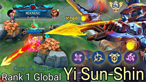 YI SUN SHIN FULL DAMAGE BUILD MANIAC YI SUN SHIN TOP 1 GLOBAL