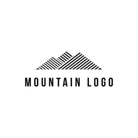 Mountain outline logo design concept 38055340 Vector Art at Vecteezy