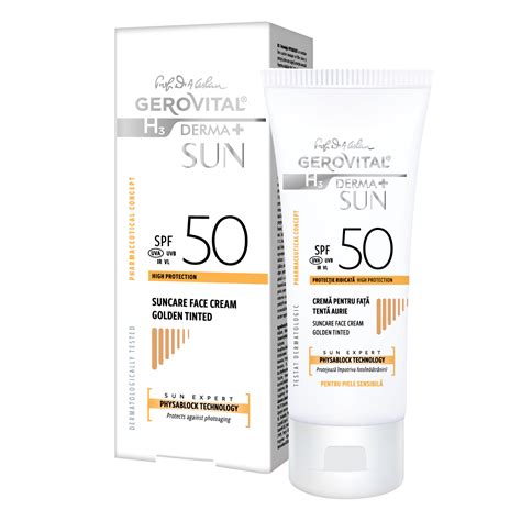 Crème Solaire Visage SPF 50 Teinte Dorée Sun Expert Lotus Beauté