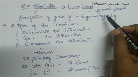 Sex Determination In Humans Class Heredity Youtube