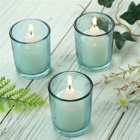 Efavormart Set Of 12 25 Clear Glass Votive Candle Holders For Candle Making Kit Tealight