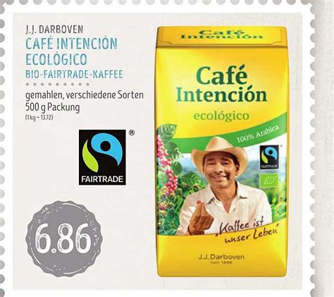 J j Darboven Café Intencion Ecologico Bio Fairtrade Kaffee Angebot bei