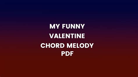 My Funny Valentine Chord melody — Jazz guitar with Andy