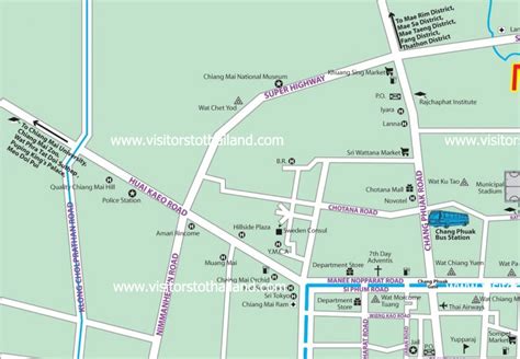 Chiang Mai Neighborhoods Map