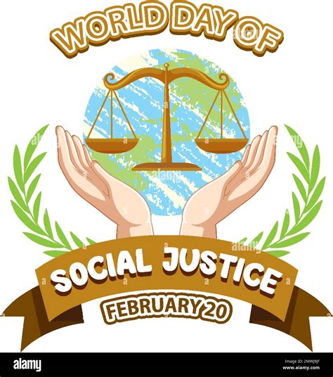 World day of social justice banner illustration Stock Vector Image ...