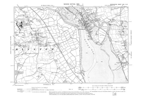 Exminster Topsham Old Map Devon 1906 92ne Old Map Downloads