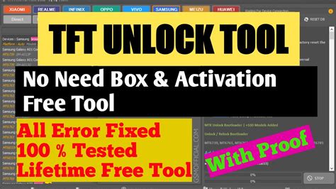 Tft Unlock Free Tool No Need Box Activation Unlock Tool