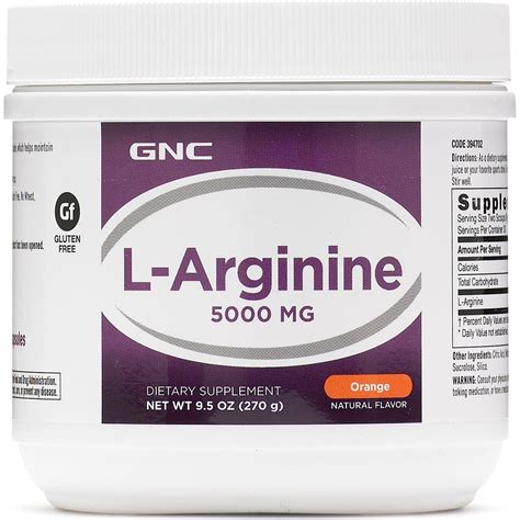 GNC L Arginine 5000 Mg L Arginina Pulbere Cu Aroma De Portocale 270