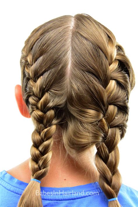 French Braids Double Dutch French Braids Blonde Balayage Highlights Long Hair Updo Ideas Short