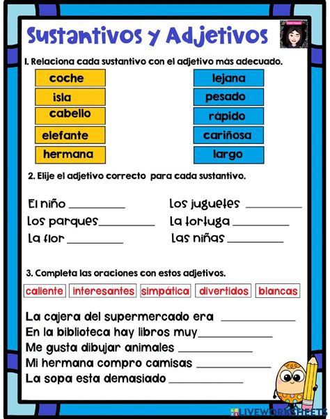 Sustantivos Y Adjetivos Para Primer Y Segundo Ano De Primaria Nbkomputer