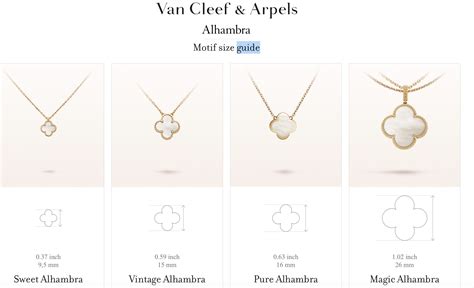 Van Cleef Arpels Alhambra size guide | Van cleef and arpels jewelry ...