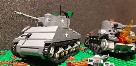 My Lego m4 Sherman tank I built : r/legoWW2